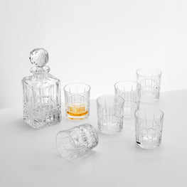 DOVER Set decantor și 6 pahare whisky