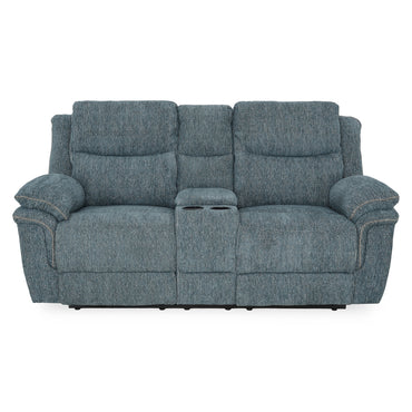 JERSEY Canapea 2 locuri, 2 reclinere manuale și consolă, stofă