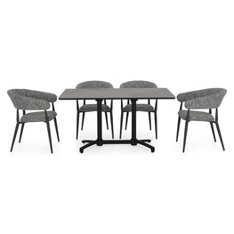 CLEO/NEXUS Set mobilier terasă/grădină, 4 scaune și masă