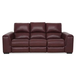 LISMORE Canapea 3 locuri, reclinere electrice, piele