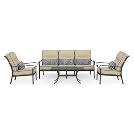 KINGSTON Set mobilier terasă/grădină, 2 fotolii, canapea și măsuță