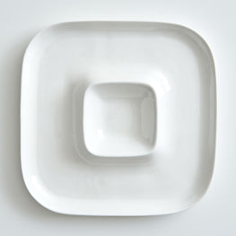 PLATO Platou de servire aperitiv nachos, porțelan, L.26cm