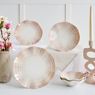 SHELL Set veselă 24 piese, porțelan