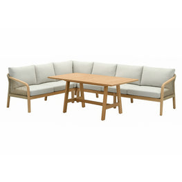 RIMINI Set mobilier terasă/grădină, colțar 2 piese, masă