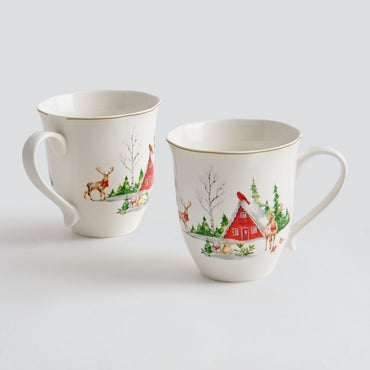 WONDERLAND Set 2 căni, porțelan, 420ml