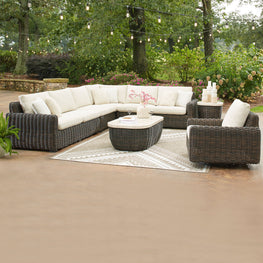 KIMORA Set mobilier terasă/grădină, colțar 4 piese, fotoliu și 2 măsuțe