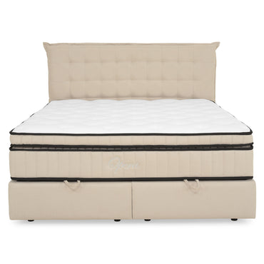 OPERA Pat tapițat, 160x200cm, somieră rabatabilă, ladă și saltea incluse