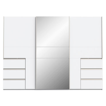 EWAN Dulap 3 uși glisante, 6 sertare