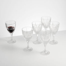 VIBES Set 6 pahare vin roșu, cristal, 380ml