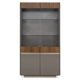 BERGAMO Vitrină 2 uși, sistem de lumină inclus