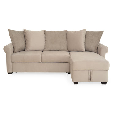 EVELYN Colțar extensibil cu șezlong stânga/dreapta, stofă