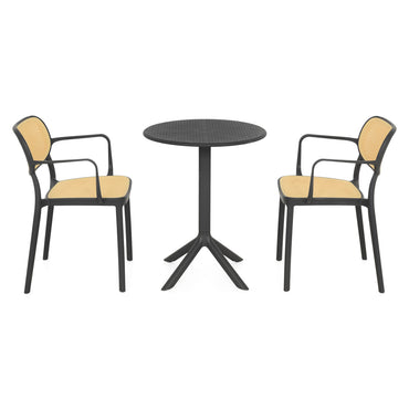 CIRCLE/ALIVIO Set mobilier terasă/grădină, 2 scaune și masă