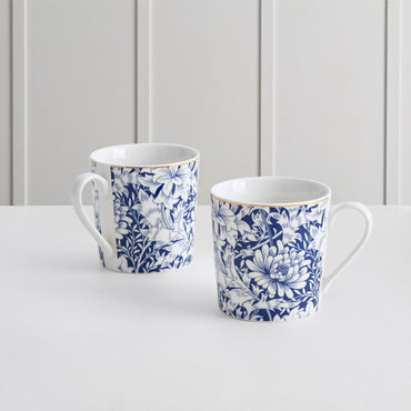 INDIGO Set 2 căni, porțelan, 360ml