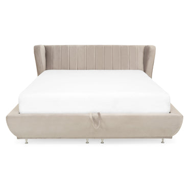 TOSCANA Pat tapițat, 160x200cm, somieră rabatabilă și ladă depozitare incluse