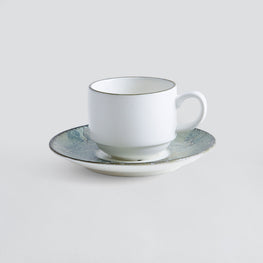 SIENA Set ceșcuță și farfurioară, porțelan, 210ml