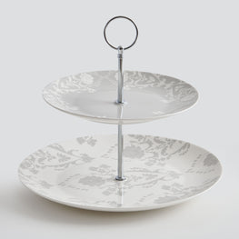 TIFFANY Platou supraetajat, porțelan, D.20/26cm