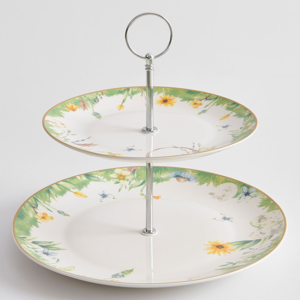 PRIMAVERA Platou supraetajat, porțelan, D.20/26cm de la Mobexpert