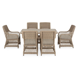 COSETTE Set mobilier terasă/grădină, 6 scaune și masă