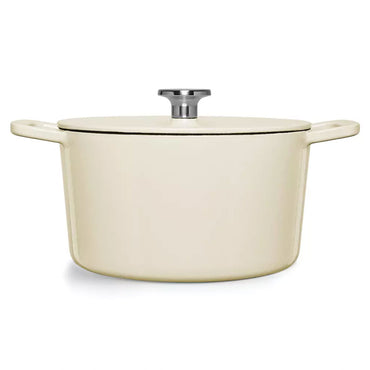 MOMENTS Oală cu mânere și capac, fontă, D.24cm