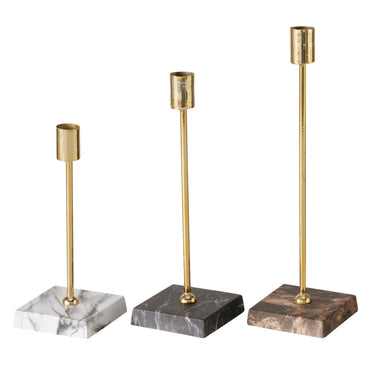 LARGO Set 3 suporturi lumânare