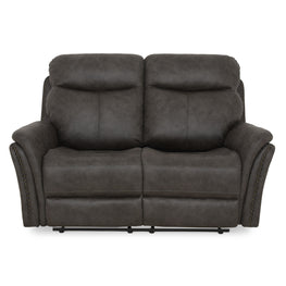 CROWSON Canapea 2 locuri, reclinere electrice, stofă