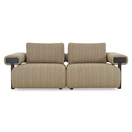 LYMAN Canapea 3 locuri, 3 perne decorative incluse, stofă