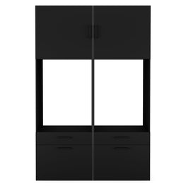 WASH&STORE Set mobilier baie, 2 dulapuri baie depozitat mașina spălat/uscător și 2 dulapuri suspendate