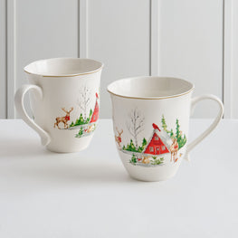 WONDERLAND Set 2 căni, porțelan, 420ml