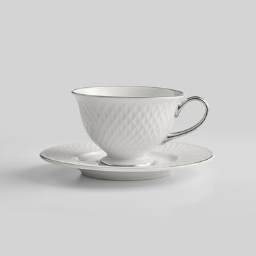 ECLAT Ceașcă și farfurioară, porțelan, 250ml