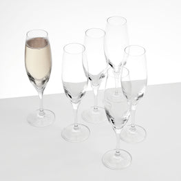 VENEZIA Set 6 pahare șampanie, sticlă, 200ml