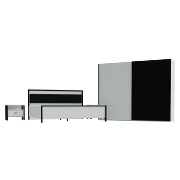 ASTRID Set mobilier dormitor, dulap, pat și 2 noptiere