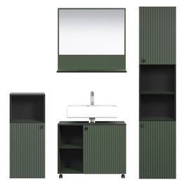 PURE BLISS Set mobilier baie, mască lavoar, coloană, dulap baie, oglindă