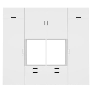 WASH&STORE Set mobilier baie, 8 piese dulapuri baie mașina spălat/uscător