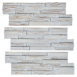 WOOD DECOR Set 10 panouri perete Silver Wave