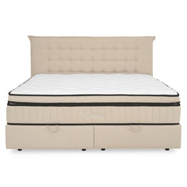 OPERA Pat tapițat, 180x200cm, somieră rabatabilă, ladă și saltea incluse