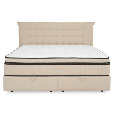 OPERA Pat tapițat, 180x200cm, somieră rabatabilă, ladă și saltea incluse
