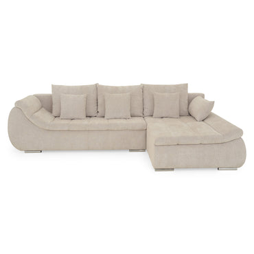 DIAZ Colțar extensibil, șezlong stânga/dreapta, ladă depozitare inclusă, stofă