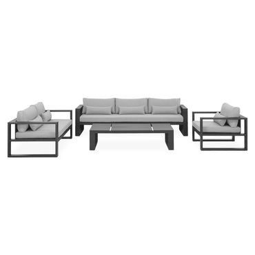 FERMO Set mobilier terasă/grădină, fotoliu, canapea 2 locuri, canapea 3 locuri și măsuță