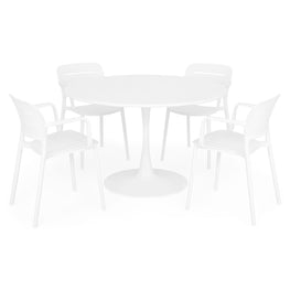 PLEZURO/MARCO Set mobilier terasă/grădină, 4 scaune și masă