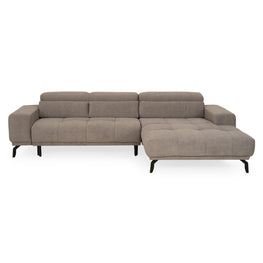 MALTA Canapea extensibilă, șezut culisant, șezlong stânga/dreapta, mecanism tetiere, stofă