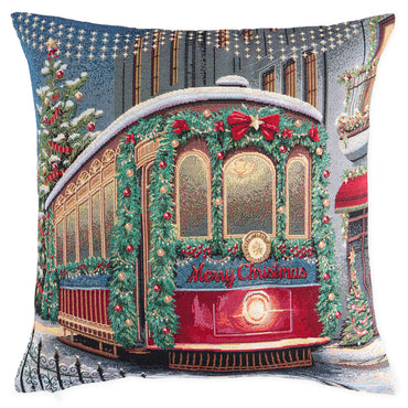 CHRISTMAS TRAM Pernă decorativă, 45x45cm