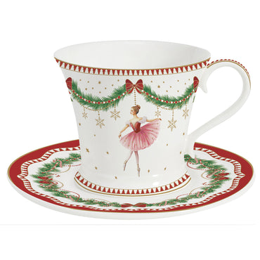 MAGIE DE NOEL Ceașcă cu farfurioară, porțelan, 200ml