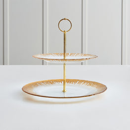 FLASH Platou supraetajat, sticlă, D.18/21cm