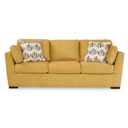 BRIMLEY Canapea extensibilă, 3 locuri, 2 perne decorative incluse, stofă