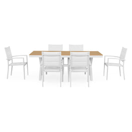 BAHIA/DRESDEN Set mobilier terasă/grădină, 6 scaune și masă