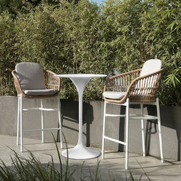 BARI Set mobilier terasă/grădină, 2 scaune și masă bar