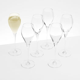 DIVINE Set 6 pahare prosecco, sticlă, 230ml