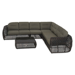 DINASTY Set mobilier terasă/grădină, colțar 5 piese și măsuță