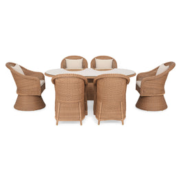 GRAPPA Set mobilier terasă/grădină, 6 scaune și masă