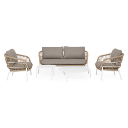 BARI Set mobilier terasă/grădină, 2 fotolii, canapea și 2 măsuțe